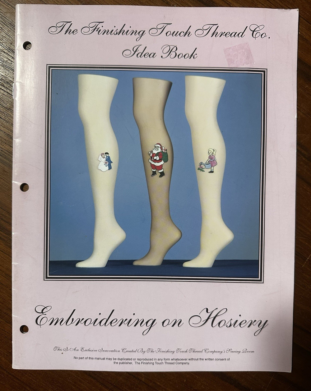 Finishing Touch Thread Co Idea Book Embroidering on Hosiery